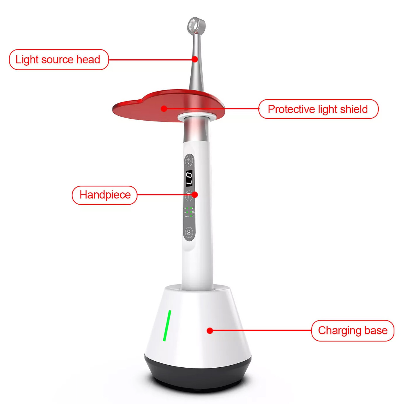 Betterwayfs C25 Plus Dental Wireless LED Curing Light with Flexible Head